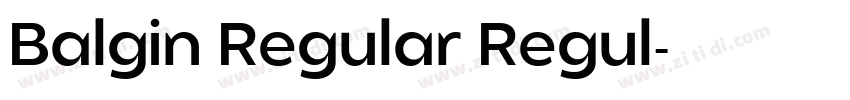 Balgin Regular Regul字体转换